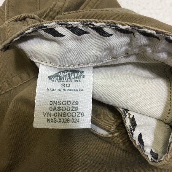VANS Men's Chino Shorts Cut Off Brown Custom Made For Anthony Van Engelen Sz 30 - Picture 9 of 10